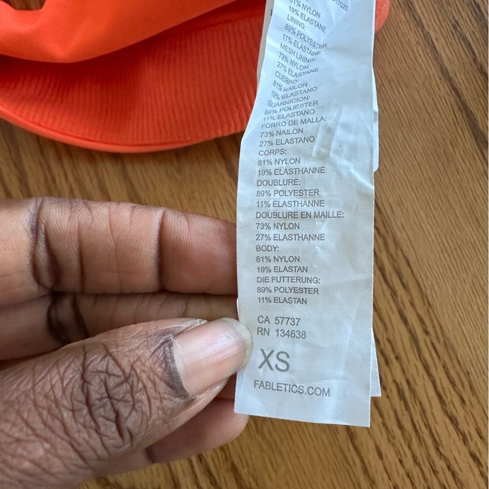 Fabletics Asymmetrical Double Strap Midi Bra Size… - image 5